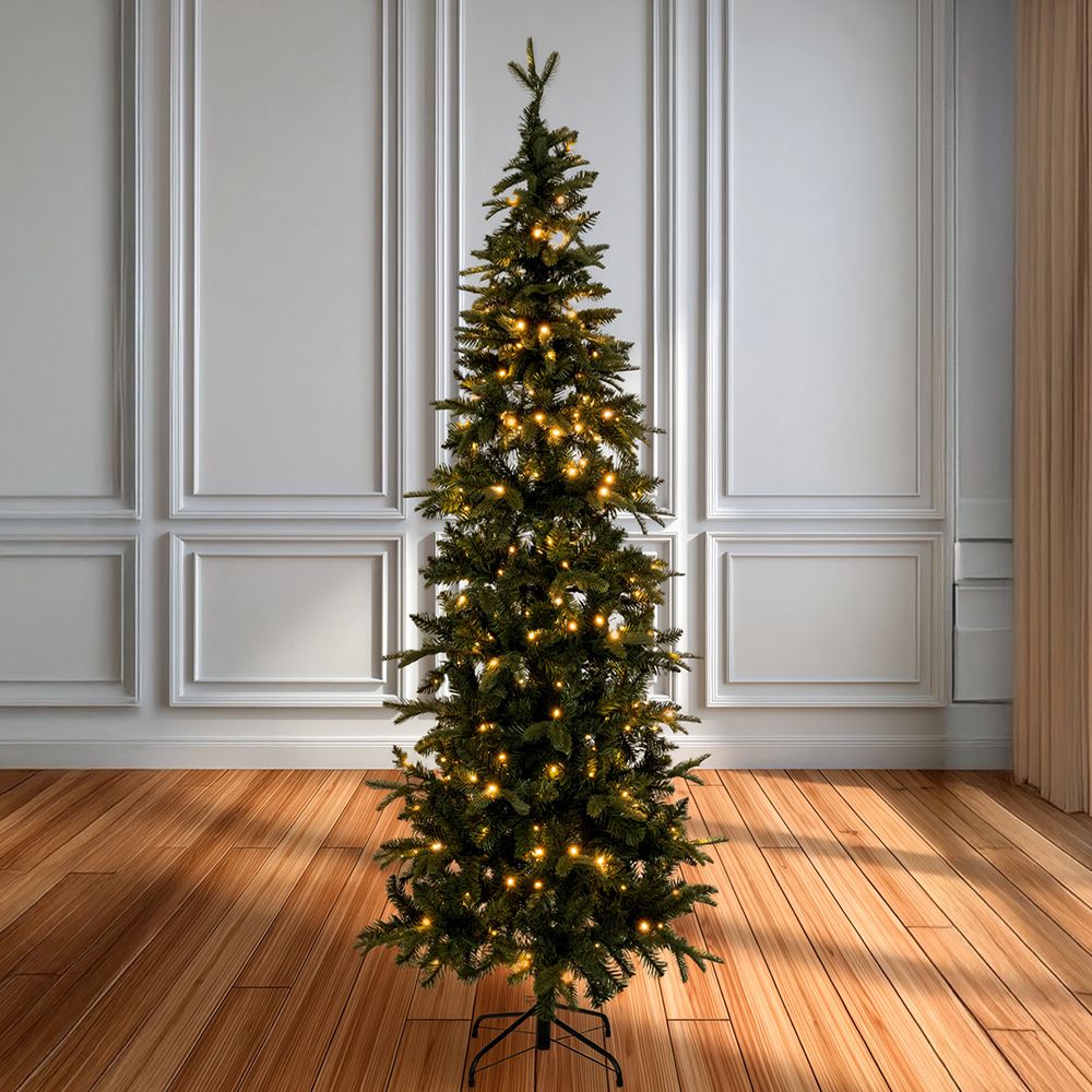 90539 ΔΕΝΔΡΟ PRE-LIT SLIM ALPINE 180EK ΜΕ 200 LED ΛΕΥΚΑ ΛΑΜΠΑΚΙΑ - Image 1