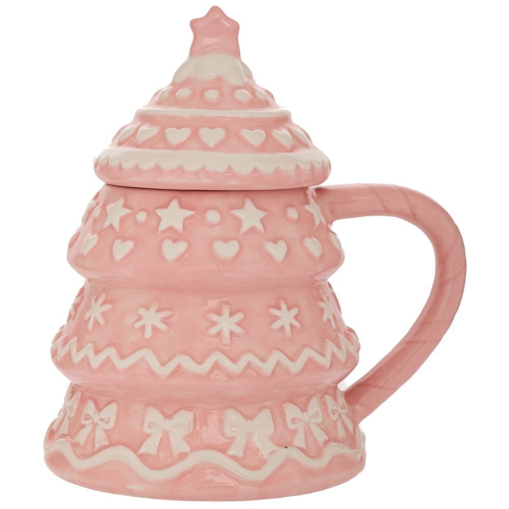 90936 ΡΟΖ ΚΕΡΑΜΙΚΗ ΚΟΥΠΑ ΜΕ ΚΑΠΑΚΙ ΣΕ ΣΧΗΜΑ ΕΛΑΤΟ 13Χ10Χ16ΕΚ - Image 1