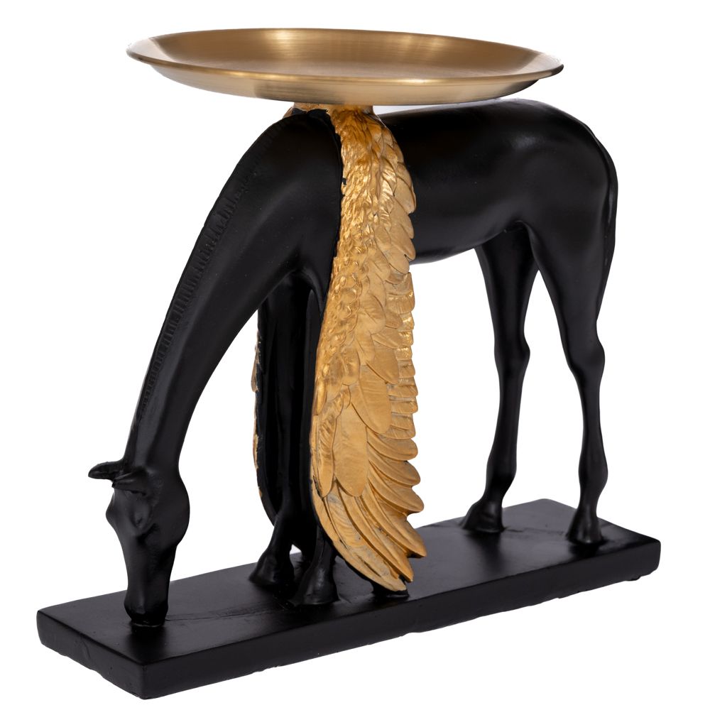 91756 ΜΑΥΡΟΣ ΠΟΛΥΡΕΖΙΝ ΠΗΓΑΣΟΣ ΜΕ ΧΡΥΣΑ ΦΤΕΡΑ AND ΔΙΣΚΟ 23Χ6Χ18ΕΚ Φ17ΕΚ - Image 1