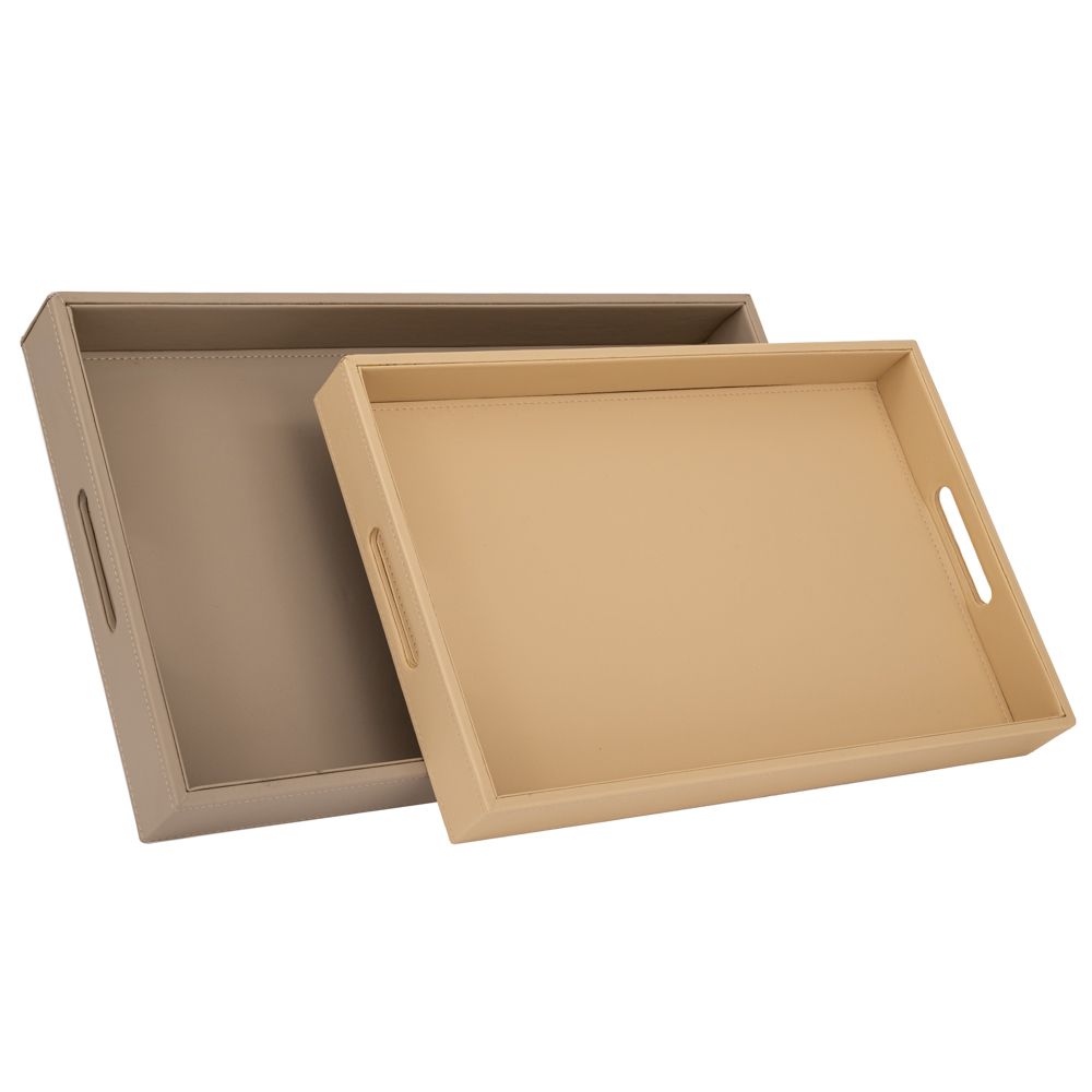 92151 ΣΕΤ 2 ΜΠΕΖ ΔΕΡΜΑΤΙΝΟΙ ΔΙΣΚΟΙ 52Χ32Χ6 45Χ30Χ5ΕΚ - Image 1