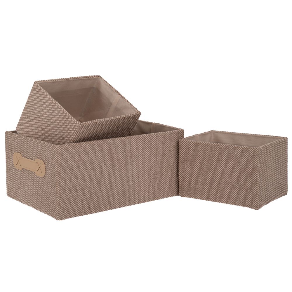 93039 ΣΕΤ 3 ΚΑΛΑΘΙ ΑΠΟΘΗΚΕΥΣΗΣ ΥΦΑΣΜΑΤΙΝΟ ΚΡΕΜ 31Χ21Χ14ΕΚ 18Χ14Χ12ΕΚ - Image 1