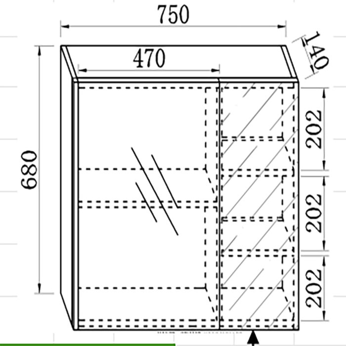 Καθρέφτης DIONE 80cm χρ.WHITE κωδ. 3MDIO80WH - Image 2