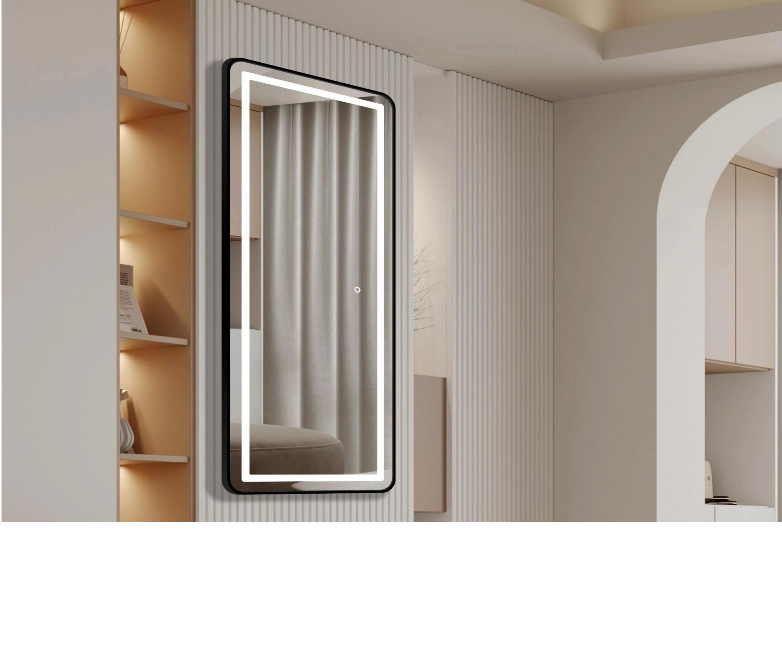 F-01_1-scaled Καθρέφτης LED Τοίχου F-01 Στενόμακρος 60x160cm κωδ. 0762-F-01 - Image 1