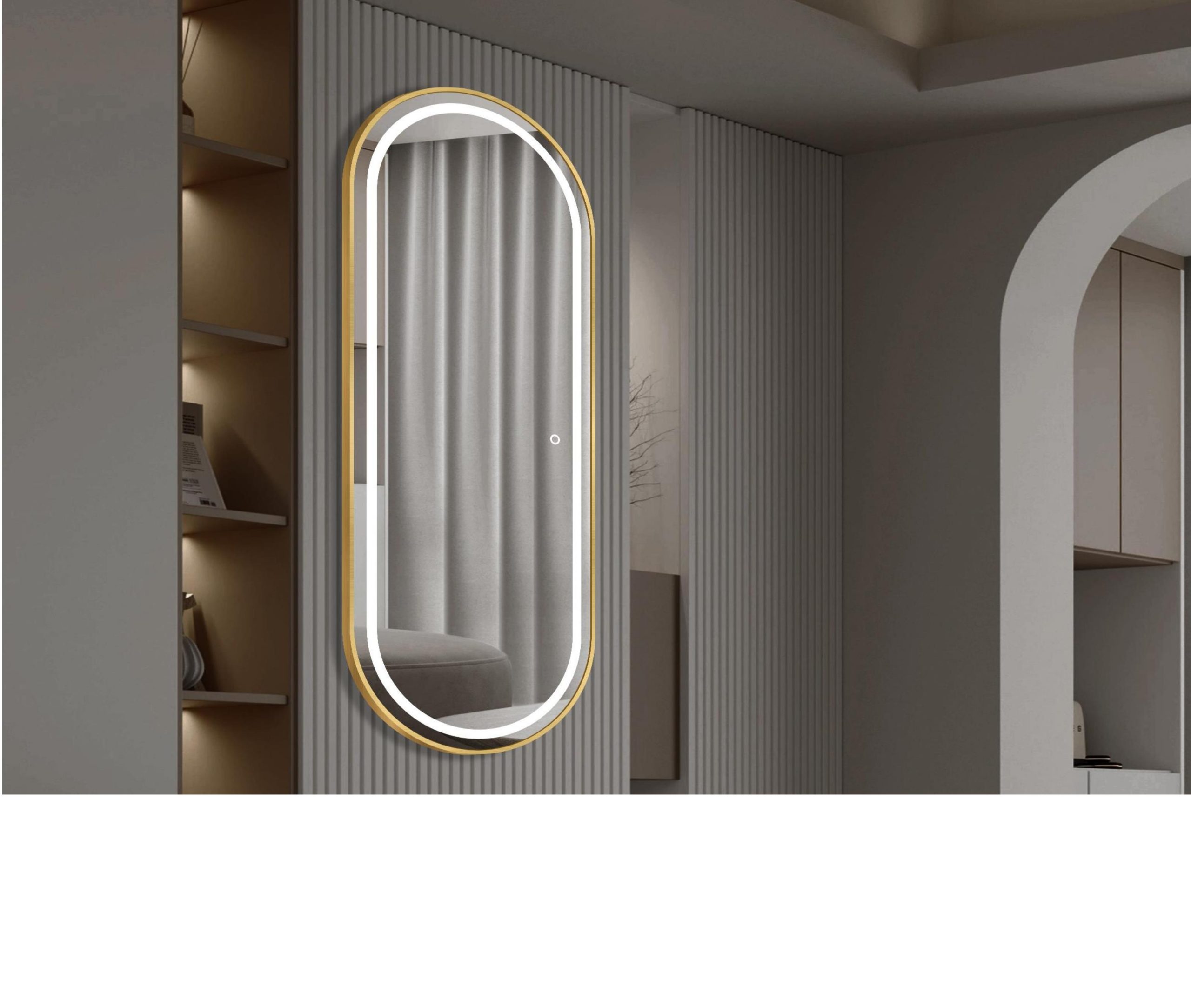 F-02_3-scaled Καθρέφτης LED Τοίχου F-02 Οβάλ 60x160cm κωδ. 0762-F-02 - Image 1