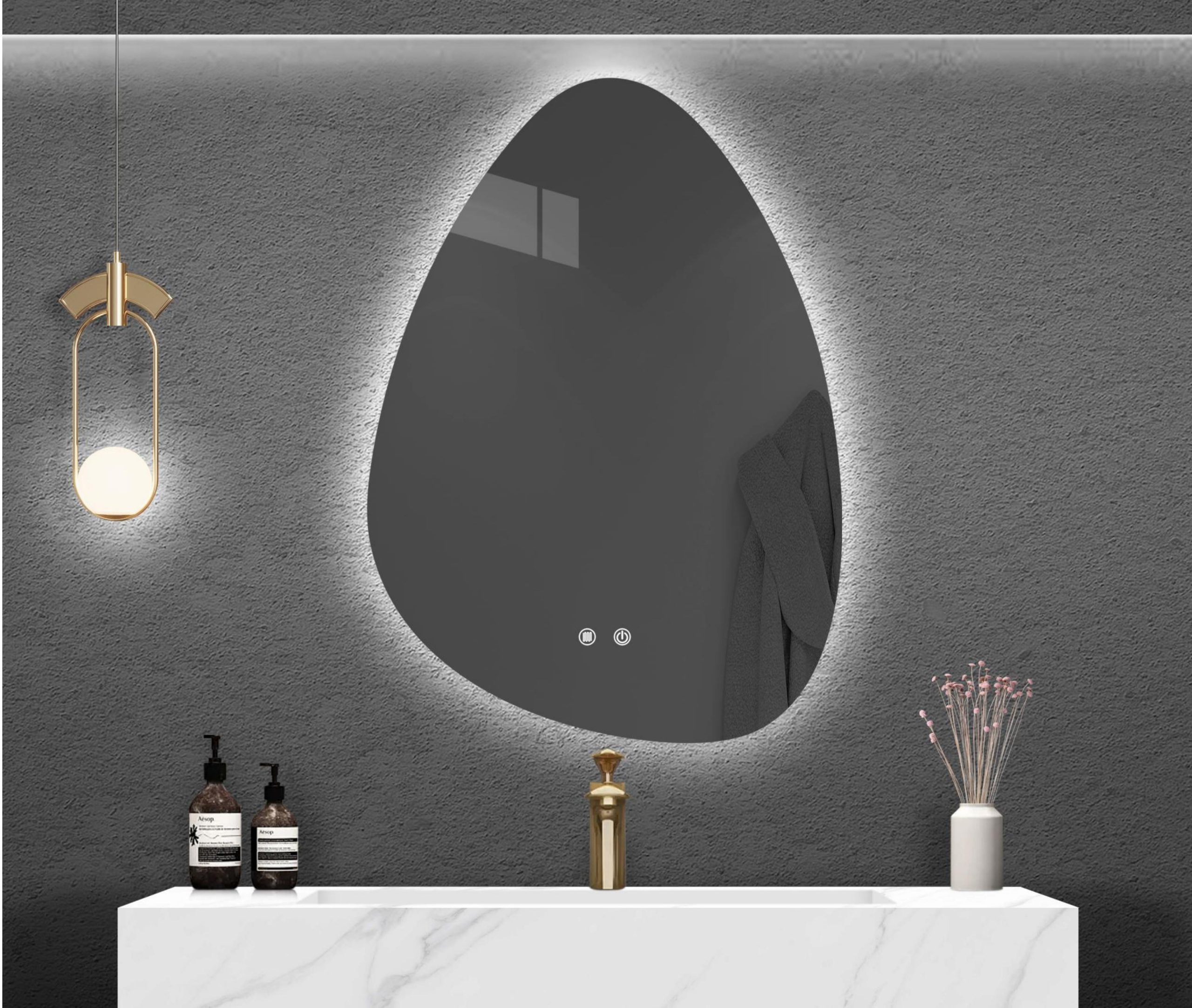 S-02_3-scaled Καθρέφτης LED S-02 60x80cm κωδ. 0762-S-02 - Image 1