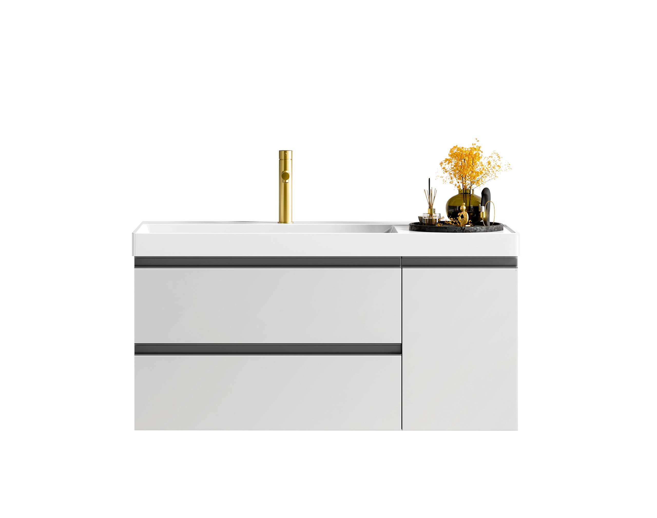 SARON-100-1-scaled Σετ Πάγκου SARON 100cm PLYWOOD χρ.LIGHT GREY S3BSAR100LGR - Image 1