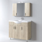 Σετ Επίπλου Mπάνιου SIENA SONOMA 100 9SSI100SN0W Πάγκο 96x34x83cm - Image 2