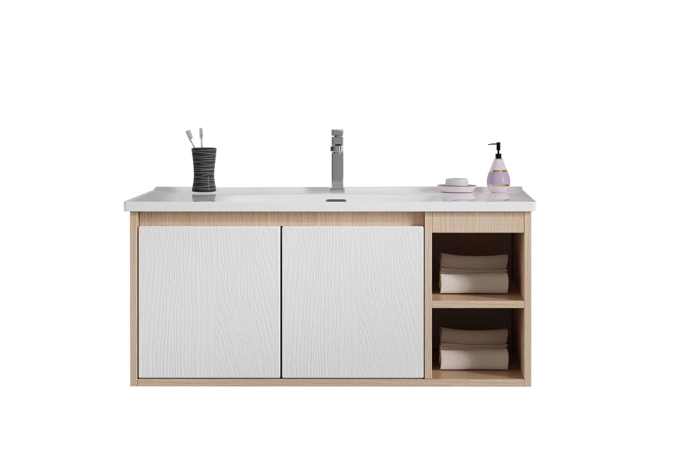 VERA-100-scaled ΣΕΤ ΠΑΓΚΟΥ VERA 100cm χρ.WHITE/SONOMA S3BVER100WHS - Image 1