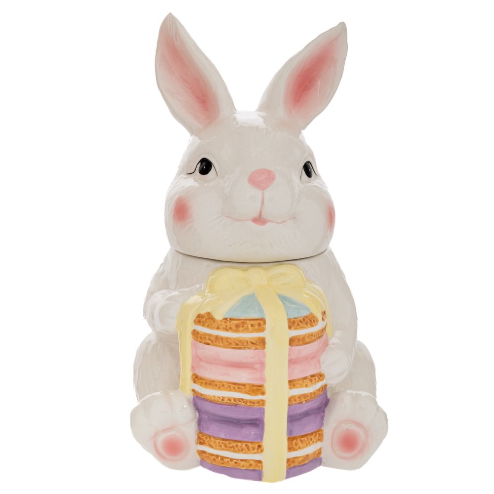 92421 ΛΕΥΚΗ ΚΕΡΑΜΙΚΗ ΜΠΙΣΚΟΤΙΕΡΑ ΜΕ ΛΑΓΟ 14X12X21.5ΕΚ - Image 1