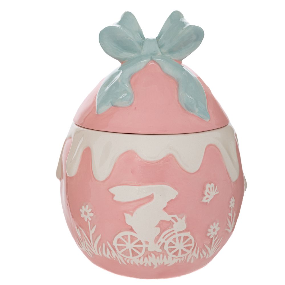 92425 ΡΟΖ ΚΕΡΑΜΙΚΗ ΜΠΙΣΚΟΤΙΕΡΑ ΜΕ ΦΙΟΓΚΟ 16.5Χ16.5Χ23ΕΚ - Image 1