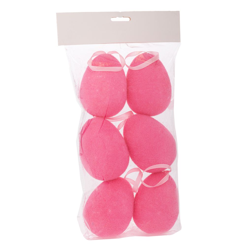 92452 ΣΕΤ 6 ΡΟΖ ΚΡΕΜΑΣΤΑ ΧΝΟΥΔΩΤΑ ΑΥΓΑ 14Χ6,5ΕΚ - Image 1