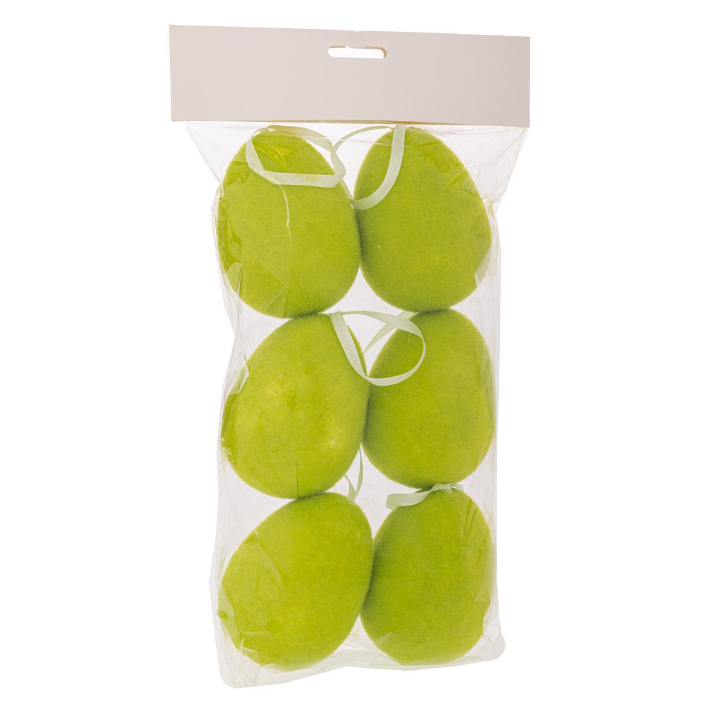 92453 ΣΕΤ 6 ΠΡΑΣΙΝΑ ΚΡΕΜΑΣΤΑ ΧΝΟΥΔΩΤΑ ΑΥΓΑ 14Χ6,5ΕΚ - Image 1