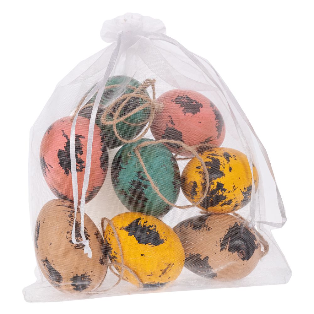 92458 ΣΕΤ 8 ΧΡΩΜΑΤΙΣΤΑ ΠΛΑΣΤΙΚΑ ΑΥΓΑ ΣΕ ΣΑΚΟΥΛΑΚΙ 16Χ12Χ4ΕΚ - Image 1