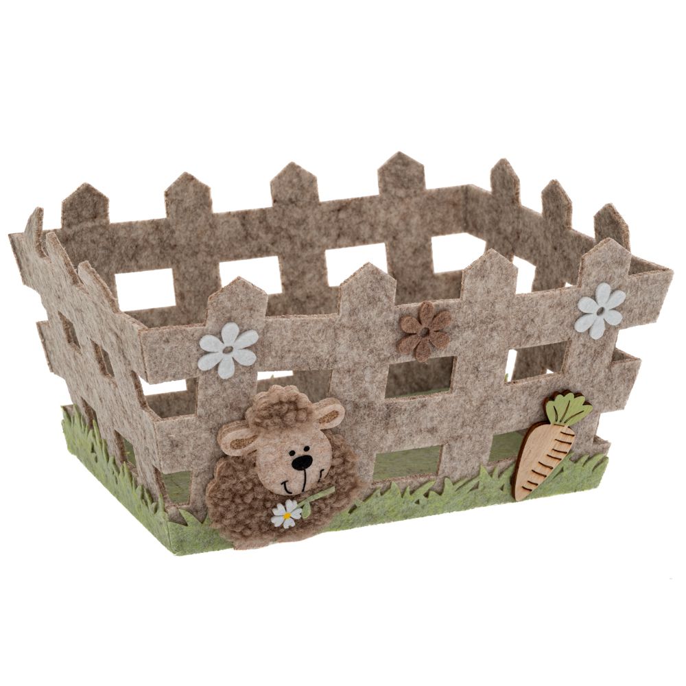 92789 ΓΚΡΙ ΤΣΟΧΙΝΟ ΚΑΛΑΘΑΚΙ ΜΕ ΦΡΑΧΤΗ 23Χ17Χ12ΕΚ - Image 1