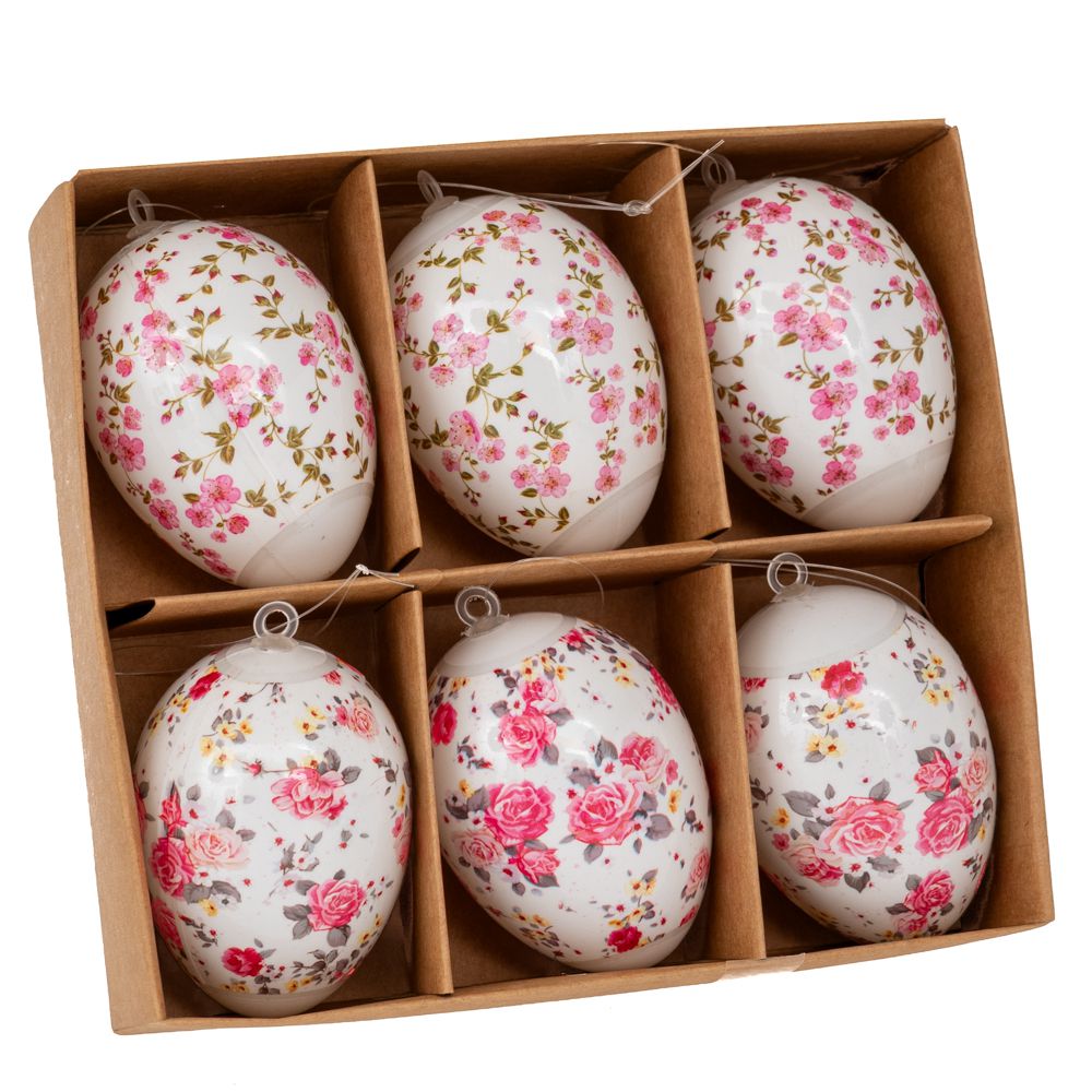 92816 ΣΕΤ 6 ΠΛΑΣΤΙΚΑ ΚΡΕΜΑΣΤΑ ΑΥΓΑ ΜΕ ΣΧΕΔΙΑ 4Χ4Χ6ΕΚ - Image 1