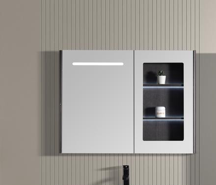 LAVARE-ΚΑΘΡΕΦΤΗΣ-100-ΓΚΡΙ Καθρέφτης LAVARE LED 100cm χρ. GREY 3MLAV100GR - Image 1