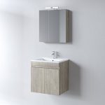 Σετ Έπιπλο Μπάνιου OMEGA BEIGE OAK 60 9SOM060BO0W Πάγκο 57x44x57cm - Image 2