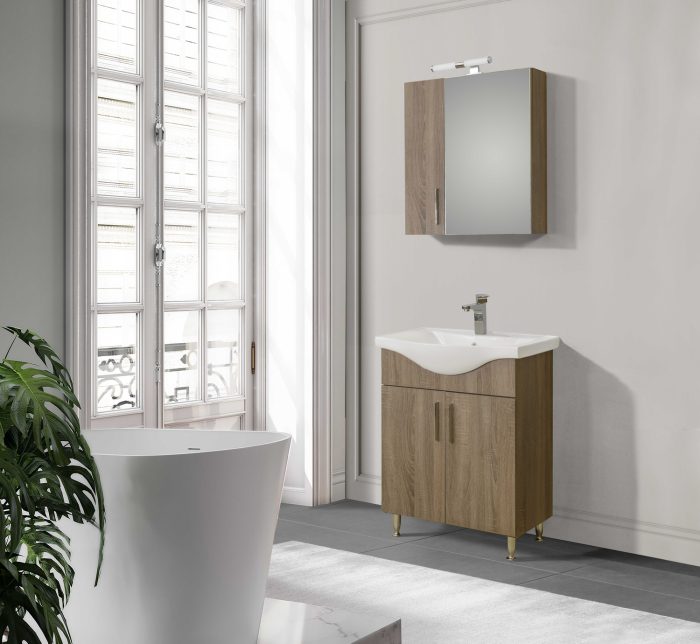 Σετ Έπιπλο Μπάνιου SIENA SONOMA DARK 65 9SSI065SD0W - Image 4