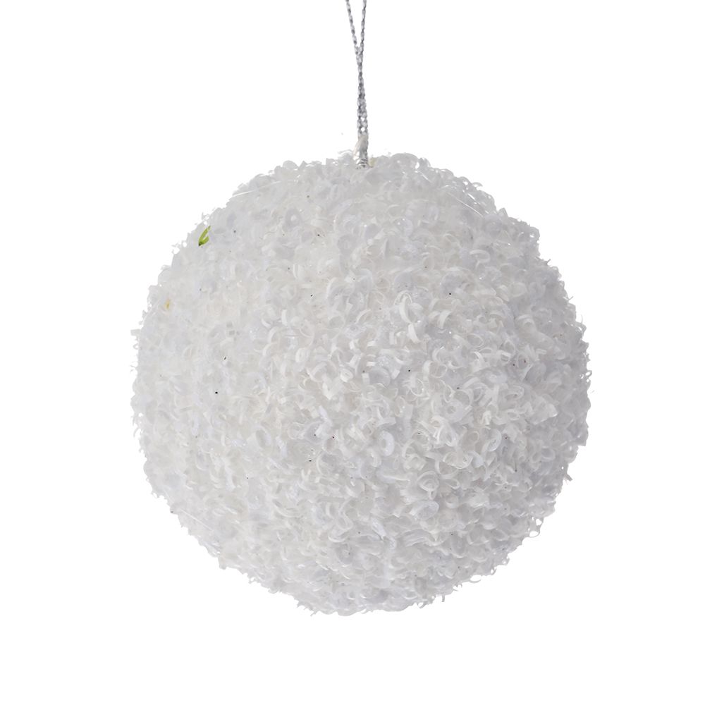 83483 ΛΕΥΚΗ GLITTER FOAM ΜΠΑΛΑ 6ΕΚ - Image 1