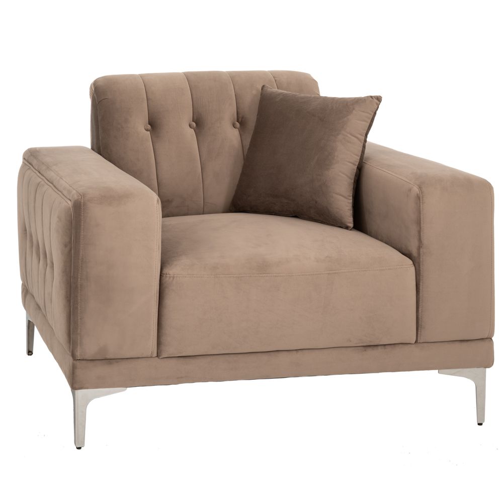 88037 ΚΑΦΕ ΒΕΛΟΥΔΙΝΗ ΠΟΛΥΘΡΟΝΑ ΜΕ ΑΣΗΜΙ ΜΕΤΑΛΛΙΚΑ ΠΟΔΙΑ 114Χ86Χ85ΕΚ LEGS KD - Image 1