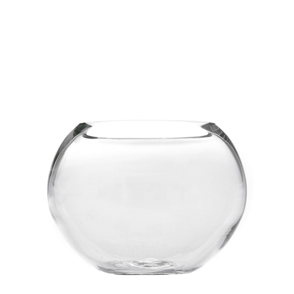 89255 ΓΥΑΛΙΝΟ ΔΙΑΦΑΝΟ ΒΑΖΟ ΣΤΡΟΓΓΥΛΟ Φ 20Χ17 ΕΚ - Image 1