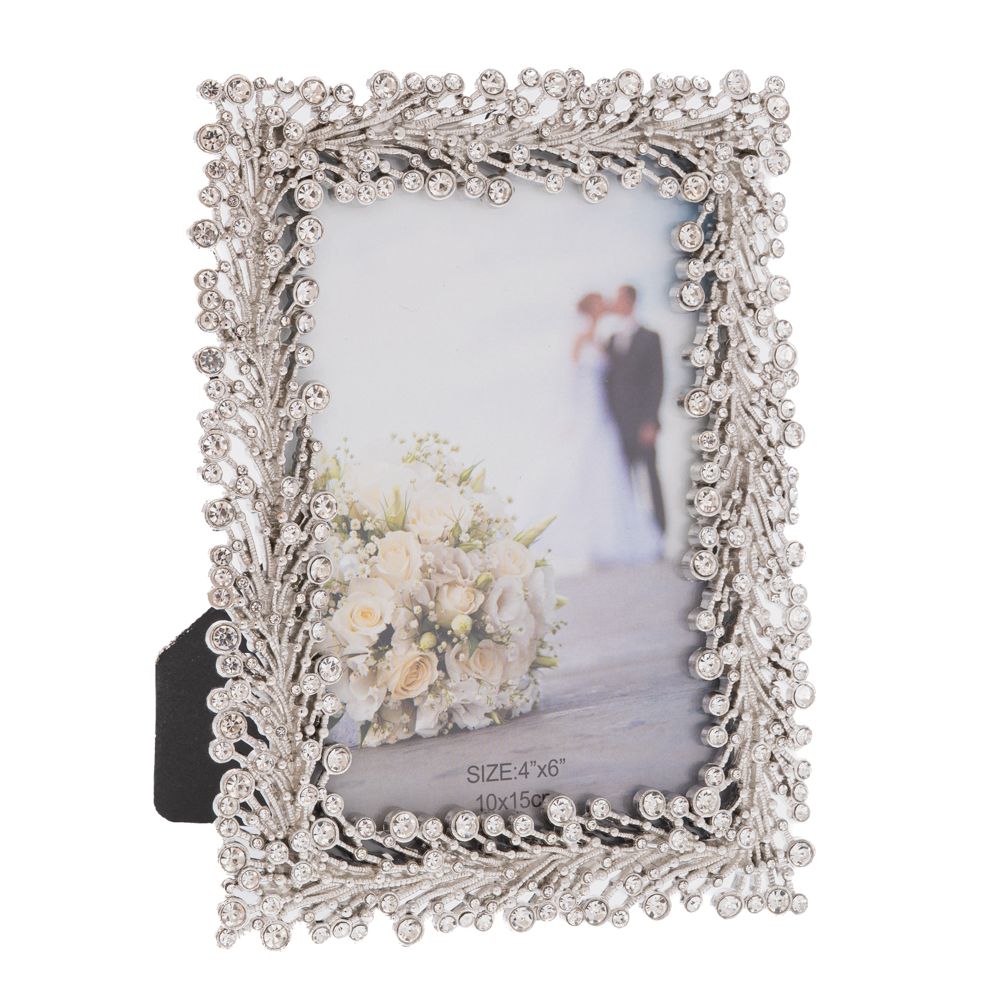 91871 ΑΣΗΜΙ ΜΕΤΑΛΛΙΚΗ ΚΟΡΝΙΖΑ ΜΕ ΠΕΤΡΕΣ 10Χ15ΕΚ - Image 1