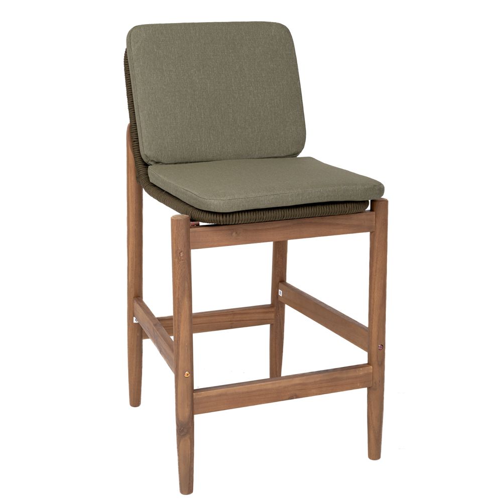 92545 ΞΥΛΙΝΟ ΣΚΑΜΠΟ BAR MASAYA ΑΠΌ ΑΚΑΚΙΑ ΣΕ ΦΥΣΙΚΟ ΧΡΩΜΑ ΜΕ ΧΑΚΙ ΜΑΞΙΛΑΡΙΑ 57Χ50Χ95ΕΚ - Image 1