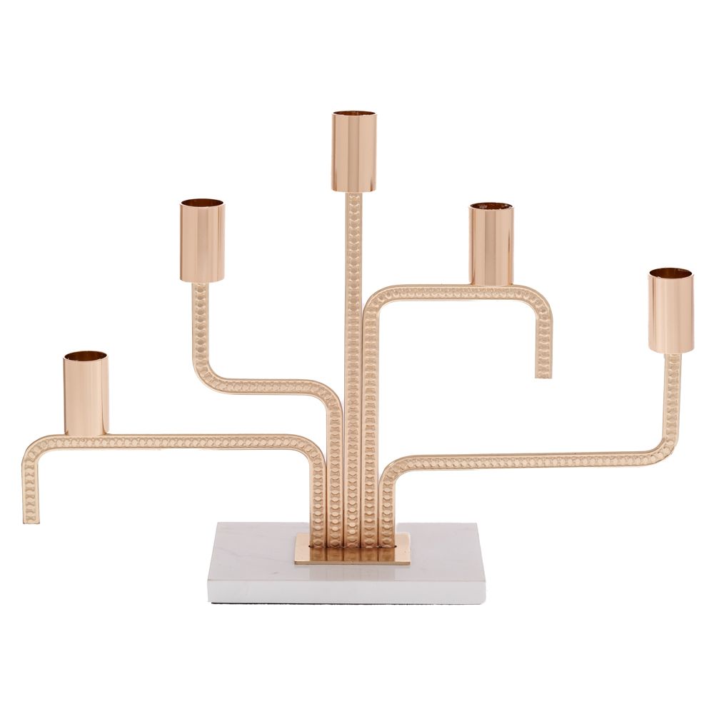 92629 ΧΡΥΣΟ ΜΕΤΑΛΛΙΚΟ 5ΠΛΟ ΚΗΡΟΠΗΓΙΟ ΣΕ ΛΕΥΚΗ ΜΑΡΜΑΡΙΝΗ ΒΑΣΗ 35Χ8Χ25ΕΚ - Image 1