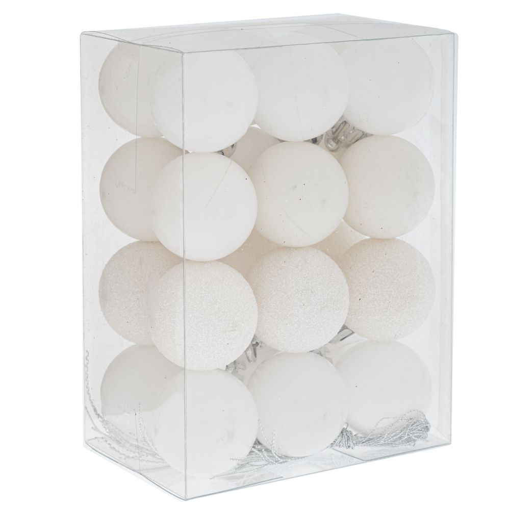 93653 ΣΕΤ 24 ΛΕΥΚΗ ΠΕΡΛΕ ΠΛΑΣΤΙΚΗ ΜΠΑΛΑ ΣΕ ΚΟΥΤΙ 3ΕΚ - Image 1