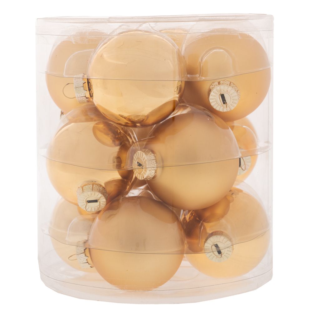 93673 ΣΕΤ 12 4ΕΚ ΧΡΥΣΗ ΓΥΑΛΙΝΗ ΜΠΑΛΑ ΣΕ ΠΛΑΣΤΙΚΟ ΚΟΥΤΙ 10Χ11ΕΚ - Image 1