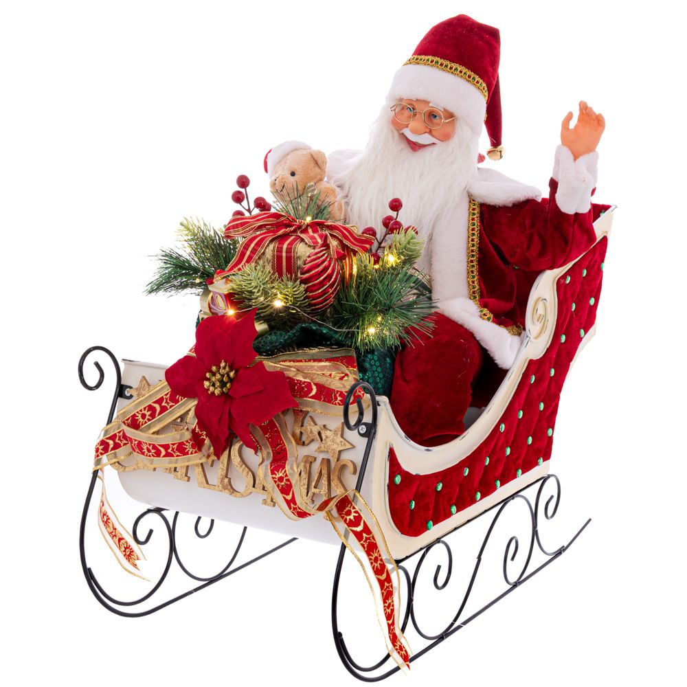 93700 ΚΟΚΚΙΝΟΣ ΑΓ.ΒΑΣΙΛΗΣ ΣΕ ΕΛΚΥΘΡΟ ΜΕ ΜΟΥΣΙΚΗ-ΚΙΝΗΣΗ-ΦΩΣ ΜΠΑΤΑΡΙΑΣ (3ΑΑ) 32Χ60Χ60ΕΚ - Image 1