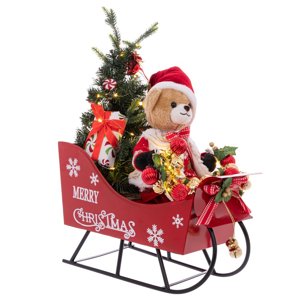 93701 ΚΟΚΚΙΝΟ ΑΡΚΟΥΔΑΚΙ ΣΕ ΕΛΚΥΘΡΟ ΜΕ ΜΟΥΣΙΚΗ-ΚΙΝΗΣΗ-ΦΩΣ ΜΠΑΤΑΡΙΑΣ (3ΑΑ) 52Χ28Χ60ΕΚ - Image 1