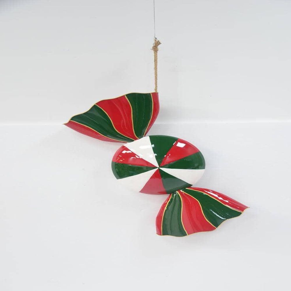 93924 ΚΟΚΚΙΝΟ-ΠΡΑΣΙΝΟ-ΛΕΥΚΗ ΜΕΤΑΛΛΙΚΗ ΚΑΡΑΜΕΛΑ 68,5Χ13Χ32ΕΚ - Image 1