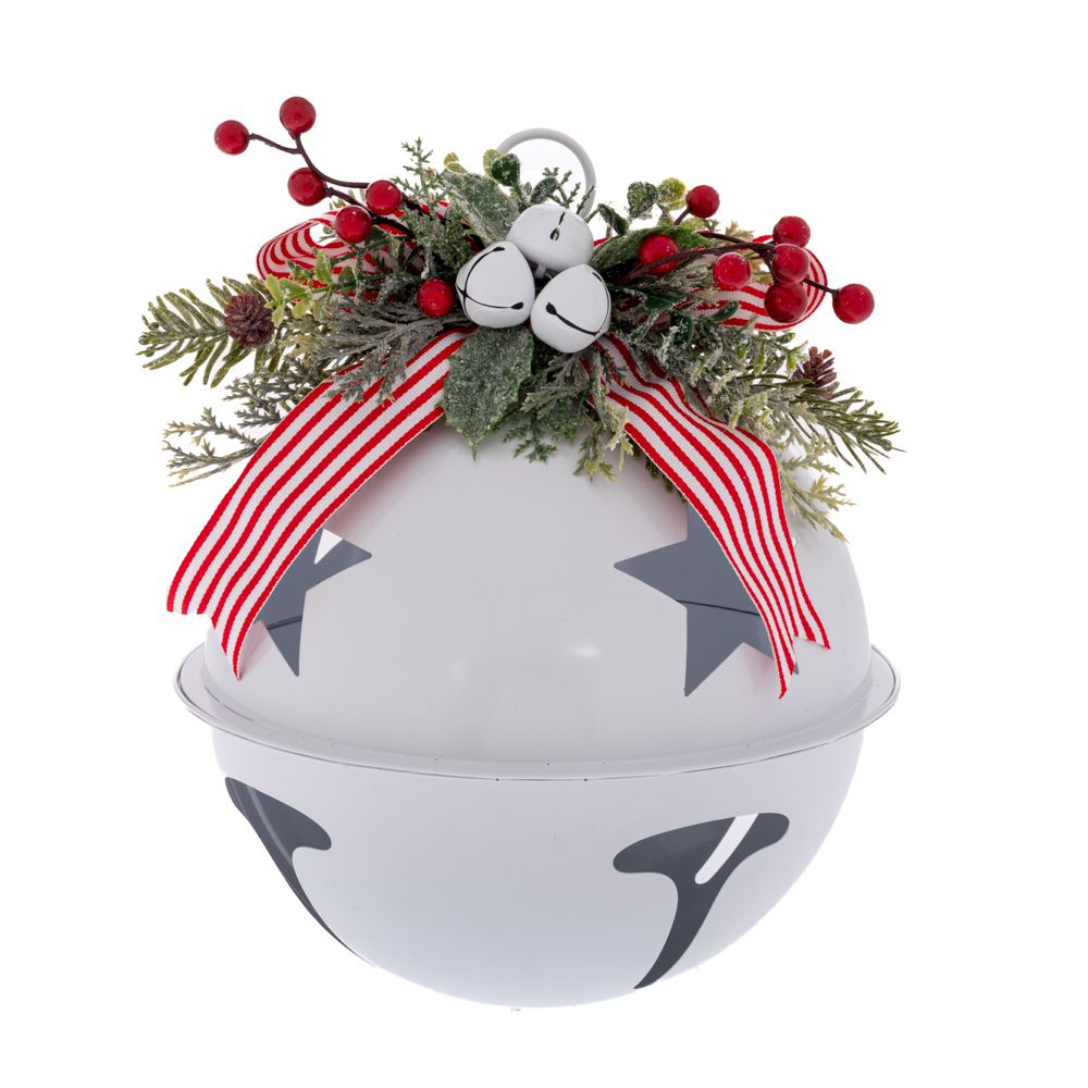 94034 ΛΕΥΚΗ ΚΡΕΜΑΣΤΗ ΣΤΟΛΙΣΜΕΝΗ ΜΕΤΑΛΛΙΚΗ ΚΟΥΔΟΥΝΑ 26,5Χ26,5Χ33ΕΚ - Image 1