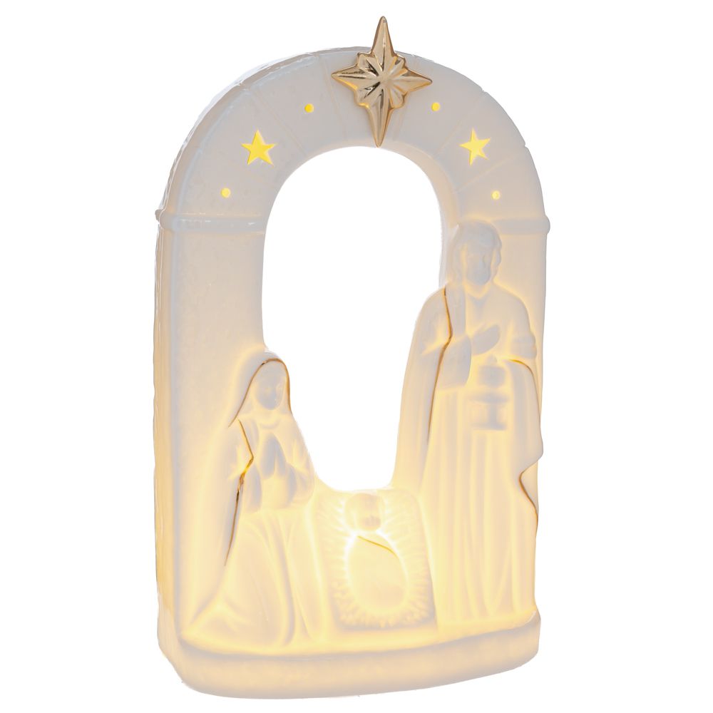 94242 ΛΕΥΚΗ ΚΕΡΑΜΙΚΗ ΦΑΤΝΗ ΜΕ LED ΦΩΣ 13Χ7Χ22ΕΚ ΜΠΑΤΑΡΙΑΣ - Image 1