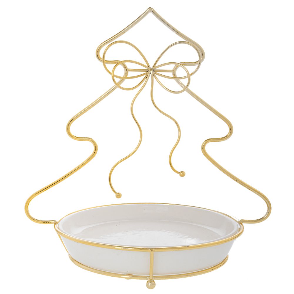 94319 ΛΕΥΚΟ ΚΕΡΑΜΙΚΟ ΚΗΡΟΠΗΓΙΟ ΜΕ ΜΕΤΑΛΛΙΚΟ ΣΚΕΛΕΤΟ ΔΕΝΤΡΑΚΙ 26Χ20Χ26ΕΚ - Image 1