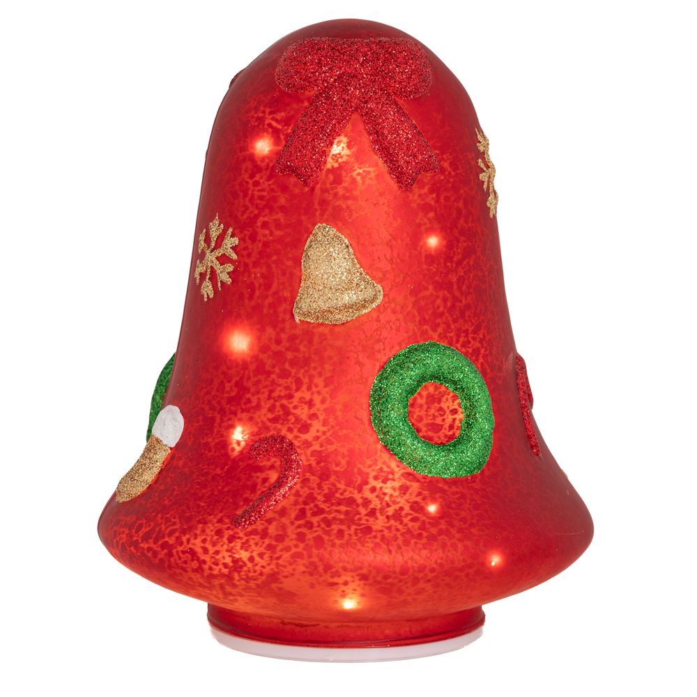 94456 ΚΟΚΚΙΝΗ ΓΥΑΛΙΝΗ ΚΑΜΠΑΝΑ ΠΕΡΙΣΤΡΕΦΟΜΕΝΗ ΜΕ LED ΦΩΣ Φ16Χ20ΕΚ ΜΠΑΤΑΡΙΑΣ - Image 1