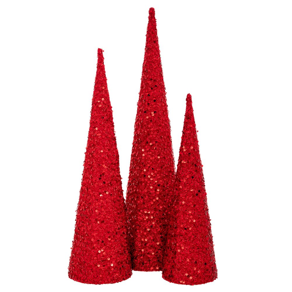 94584 ΣΕΤ 3 ΚΟΚΚΙΝΟΣ ΚΩΝΟΣ ΜΕ ΠΟΥΛΙΕΣ 40-50-60ΕΚ - Image 1