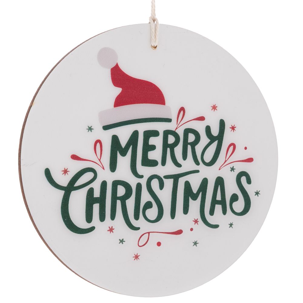 94669 ΞΥΛΙΝΟ ΚΡΕΜΑΣΤΟ ΣΤΟΛΙΔΙ MERRY CHRISTMAS 20ΕΚ - Image 1