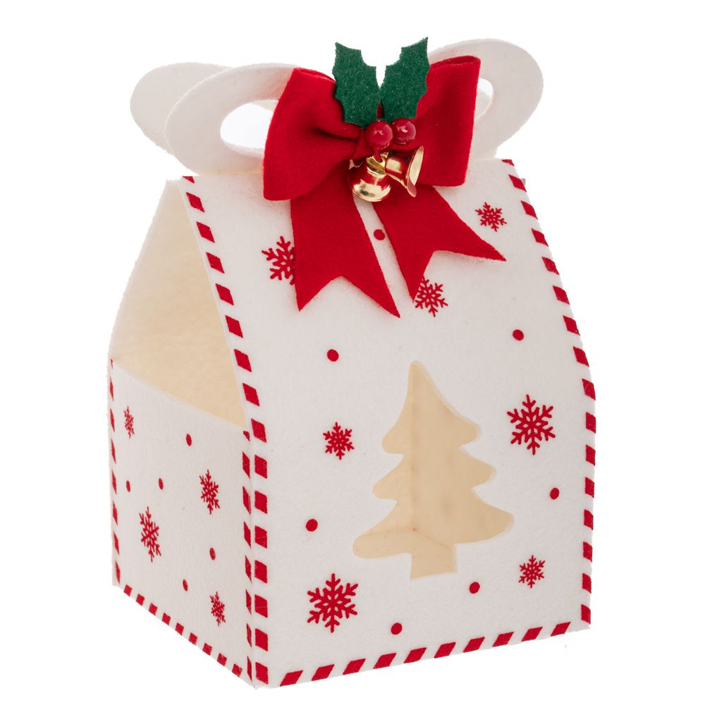 94748 ΛΕΥΚΟ-ΚΟΚΚΙΝΟ ΥΦΑΣΜΑΤΙΝΟ ΚΟΥΤΙ ΔΩΡΟΥ 12Χ11Χ19ΕΚ - Image 1