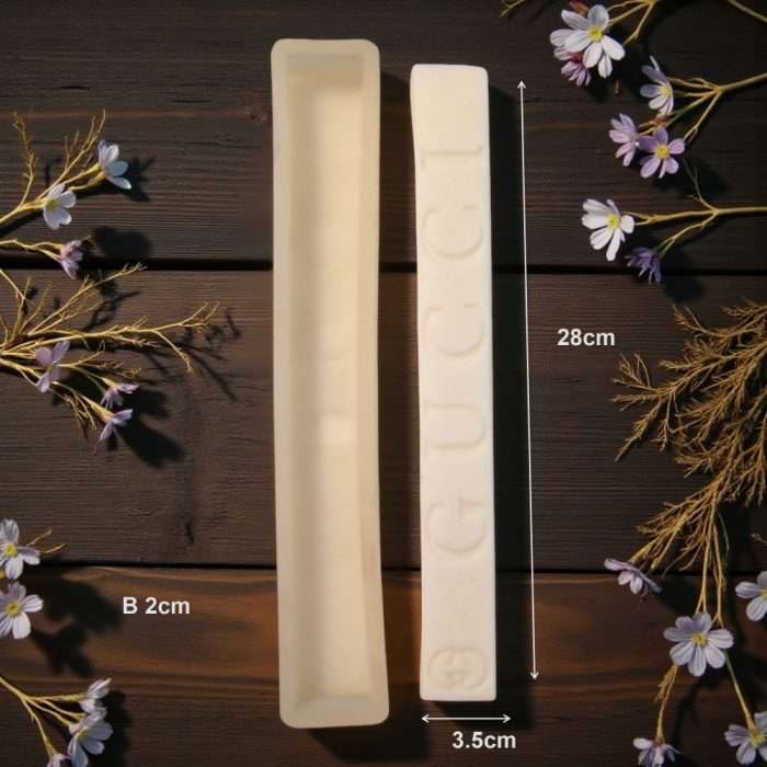 Καλούπι Σιλικόνης Για Λαμπάδες Luxury Logo G 3.5x28x2cm - Image 2