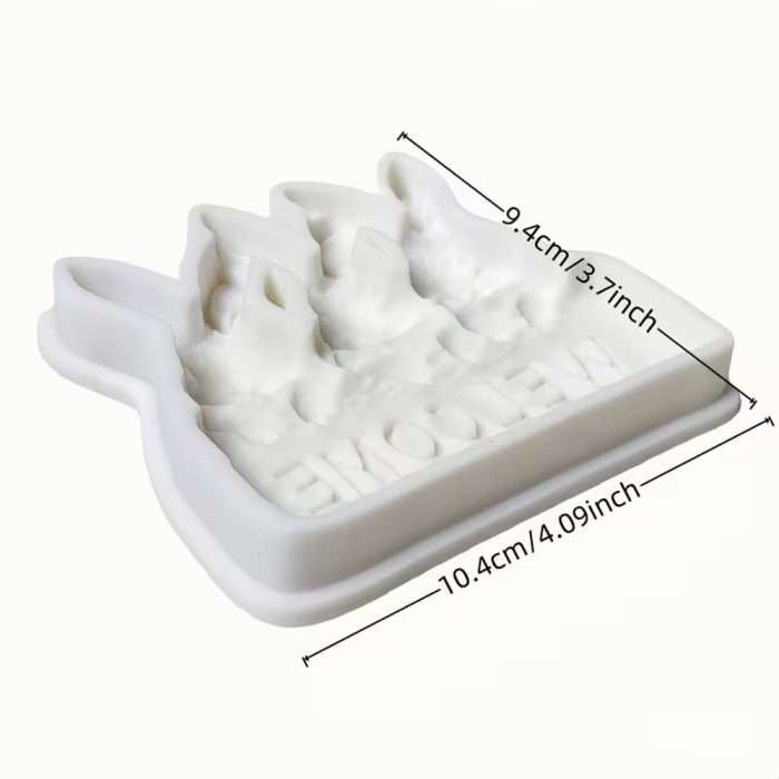 Καλούπι Σιλικόνης Welcome Κουνελάκια 9.4x10.4cm - Image 3