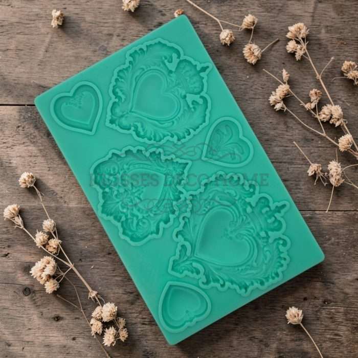 Καλούπι Σιλικόνης Καρδιές 13x20cm Green Diamonds - Image 2