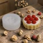 Καλούπι Σιλικόνης Για Κεριά Τάρτα με Μούρα 5.5x5.5x2.5cm